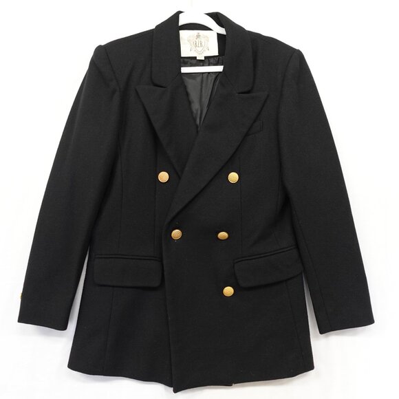 RZR Weather Wise Blazer Womens 5/6 Small 100% Wool Black Jacket Gold Demure - Picture 5 of 15